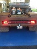 Dodge Charger Taillights Mounted on Oil Field Work Truck