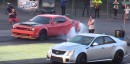 Dodge Demon Drag Races Cadillac CTS-V