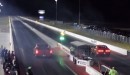 Dodge Demon Drag Races Modded Pickup Trucks