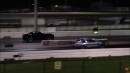 Dodge Demon Drag racing Challenger, ZR1, and Turbo Mustang