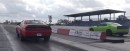 Dodge Demon vs. 1,000 HP Challenger Hellcat drag race