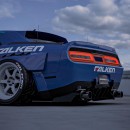 Dodge Challenger SRT Demon Fall(k)en widebody kit render by bradbuilds on Instagram