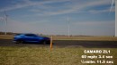 Dodge Challenger SRT Hellcat drag races Chevrolet Camaro ZL1 1LE