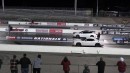 Dodge Hellcat Drag Races Tesla Model 3