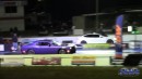 Dodge Challenger SRT Hellcat drags Redeye and Plaid on DRACS
