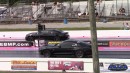 Dodge Challenger and Charger SRT Hellcat drag races on DRACS