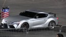 Dodge Hellcat drag races Toyota Supra