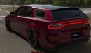 Dodge Magnum Hellcat Rendering "Spotted" Coming Back from Ice Cream Run