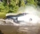 Dodge Viper Does Burnouts In a Puddle