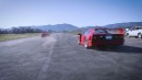 Dodge Viper drag races Ferrari F40