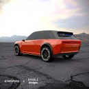 Dodge Magnum EV crossover SUV rendering by bimbledesigns for TopSpeed
