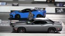 C8 Chevrolet Corvette vs Dodge Charger & Challenger on Wheels