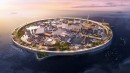 Dogen City is a floating city for 40,000 residents, with a focus on health and self-sufficiency