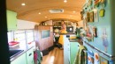 "Dolly" Is a School Bus Turned Tiny Home/Recording Studio With a Funky, Retro Interior