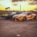 Dom's Charger Meets Han's Orange 2020 Toyota Supra in Widebody World
