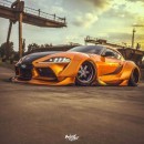 Dom's Charger Meets Han's Orange 2020 Toyota Supra in Widebody World