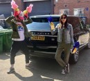 Dominic Cooper and his Girlfriend, actress Gemma Chan, and Range Rover