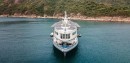 Dot is an old ferry converted into a luxurious, gorgeous floating vacation home