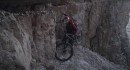 trials mountain biker Tom Ohler riding in the Dolomites/Italy