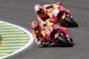 Le Mans, 2015, Marquez chased by Pedrosa