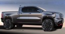 GM Design pickup truck rendering