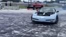 Cleetus McFarland's cars, airboats, drift racers, helicopter at pool party