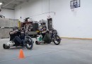 Leaf blower and chainsaw powered drift trikes
