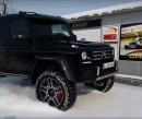 Drifting Mercedes-Benz G500 4×4² Turned Snow Plow