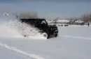 Drifting Mercedes-Benz G500 4×4² Turned Snow Plow