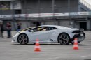 Lamborghini Huracan Evo cone slalom test