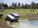 Jeep Cherokee on golf course