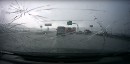 Driving through a hail storm