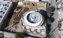 Aerial footage shows the construction stage of the future Tesla Supercharger