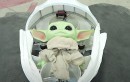 Real life Baby Yoda floating cradle