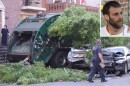 Drunk driver smashes through cars and trees with his garbage truck in Brooklyn