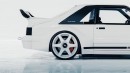 slammed widebody Ford Mustang Snowfox DTM rendering by sdesyn