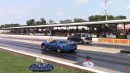Turbocharged Chevrolet TrailBlazer SS drag races C6 Chey Corvette and Pontiac GTO on DRACS