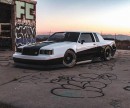 1980s G-body Buick Regal with two-tone paintjob and widebody kit rendering by rostislav_prokop on Instagram