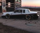 1980s G-body Buick Regal with two-tone paintjob and widebody kit rendering by rostislav_prokop on Instagram