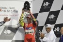 Iannone on the podium, Qatar 2015
