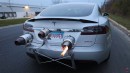 Youtuber Matt Mikka attached three jet engines to his Tesla Model S