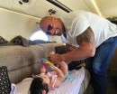 Dwayne Johnson and Family on Private Jet