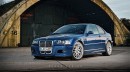 E46 M3 with Huge 2021 M3 grille (rendering)