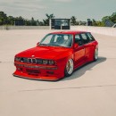 E30 BMW With LTO Widebody Kit Looks Like an M3 Wagon Dream