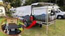 The Happy Dreamer module from Ebicos turns any work van into a camper for two