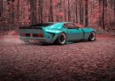 1971-1973 Ford Mustang Mach 1 restomod render by rostislav_prokop on Instagram