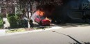 Tesla Model X on Fire