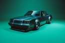 Electric Buick GNX widebody rendering by Khyzyl Saleem