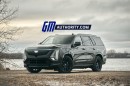 Electric Cadillac Escalade rendering by GM Authority