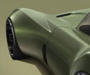Electric Chevrolet Corvette rendering